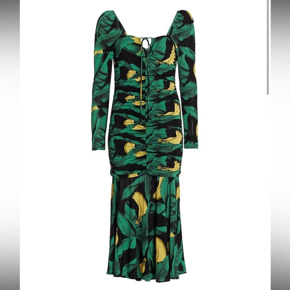 Ganni Ruched Midi dress - Picture 2 of 7